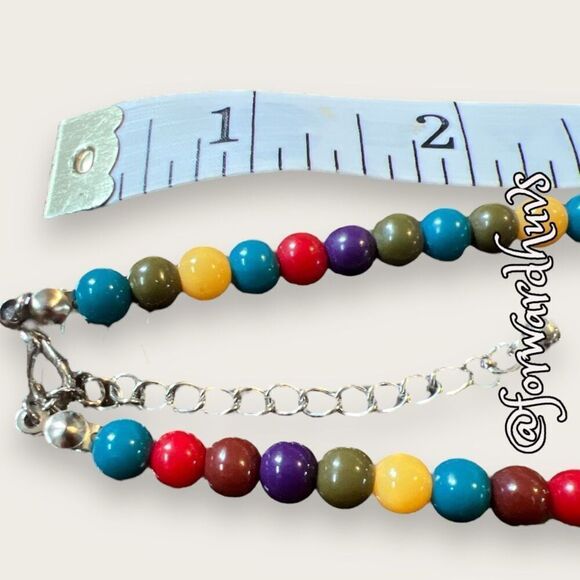 Bundle Sale 3 for $15 | Graduated Plastic Multi Colored Bead Necklace - Picture 9 of 10
